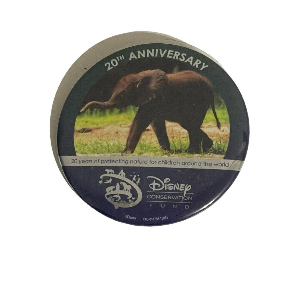 Disney Conservation Fund 20th Anniversary Pinback Button Pin